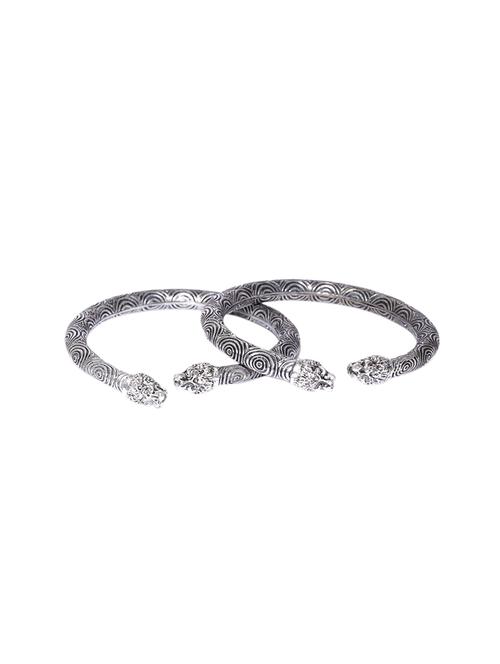 silver metal anklets and payal - 15802683 - Very Small Image - 1