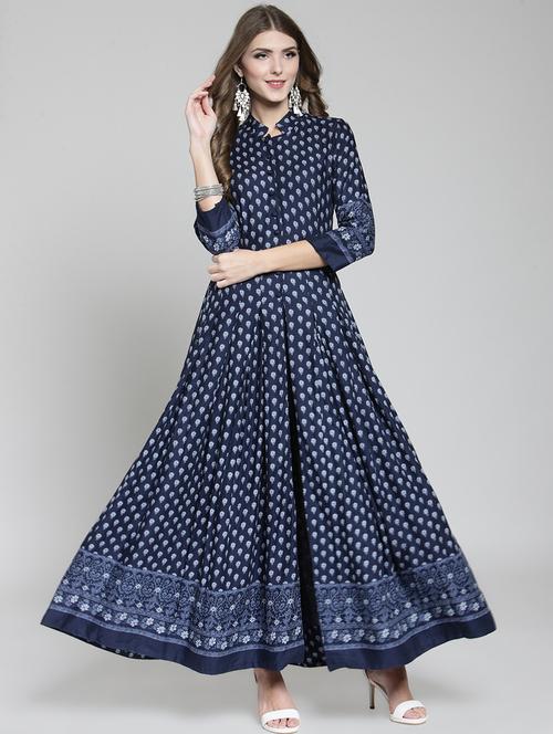 printed flared kurta with palazzo set - 15802793 - Very Small Image - 1