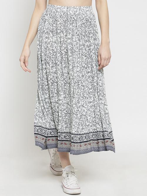 elasticated waist flared skirt - 15802832 - Very Small Image - 1