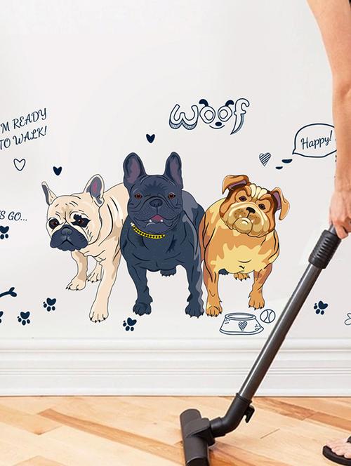 sehaz artworks bulldogs multicolor wall sticker - 15802849 - Very Small Image - 1
