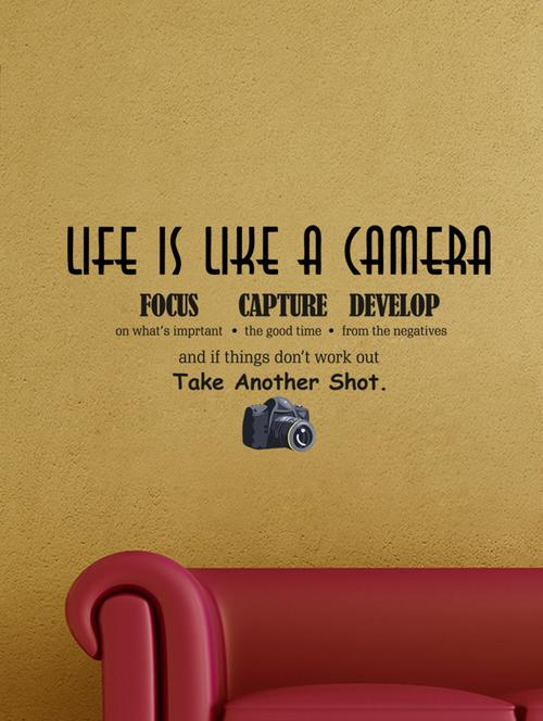 sehaz artworks life-camera multicolor wall sticker - 15802862 - Very Small Image - 1