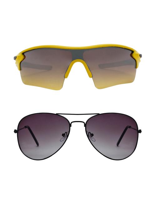 set of 2 wrap around and aviator sunglasses - 15802965 - Very Small Image - 1