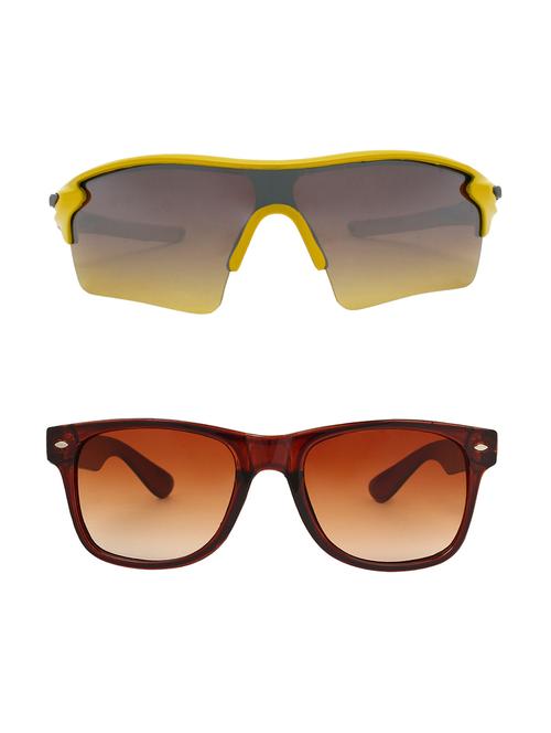 set of 2 wrap around and wayfarer sunglasses - 15802977 - Very Small Image - 1