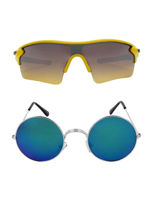 set of 2 wrap around and round sunglasses - 15802981 - Very Small Image - 1