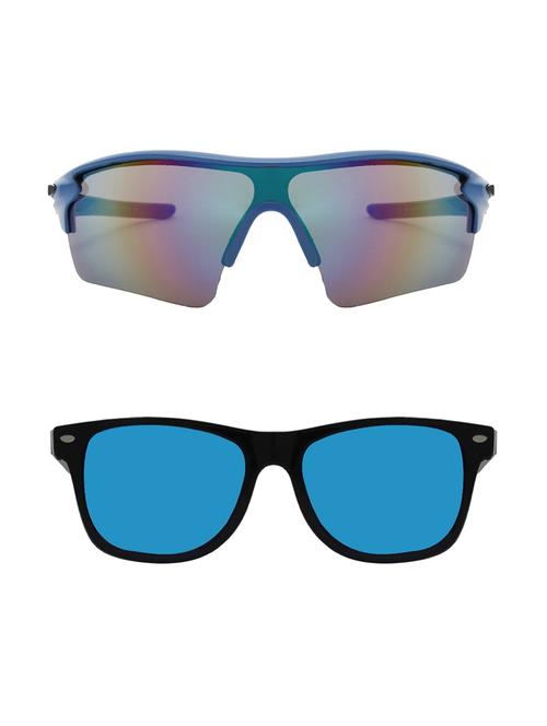 set of 2 wrap around and wayfarer sunglasses - 15803003 - Very Small Image - 1