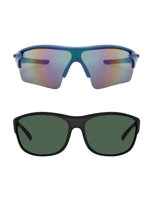set of 2 wrap around and wayfarer sunglasses - 15803007 - Very Small Image - 1