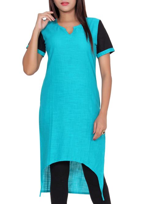 asymmetric solid kurta - 15803143 - Very Small Image - 1
