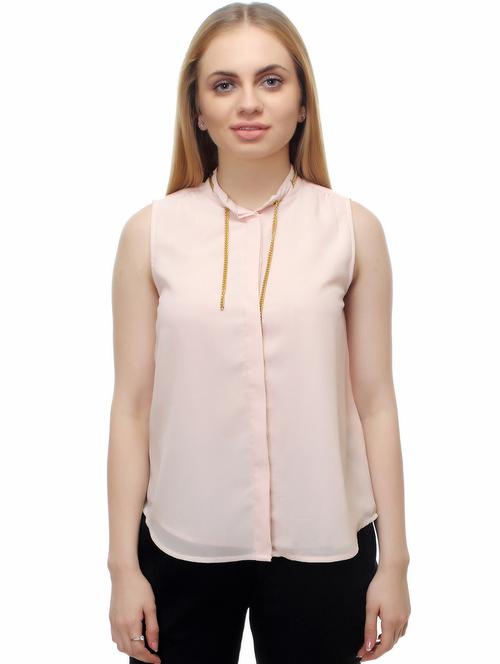 concealed placket high-low top - 15803152 - Very Small Image - 1