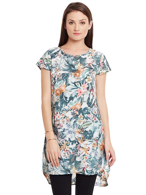 tropical print high low tunic - 15803812 - Very Small Image - 1