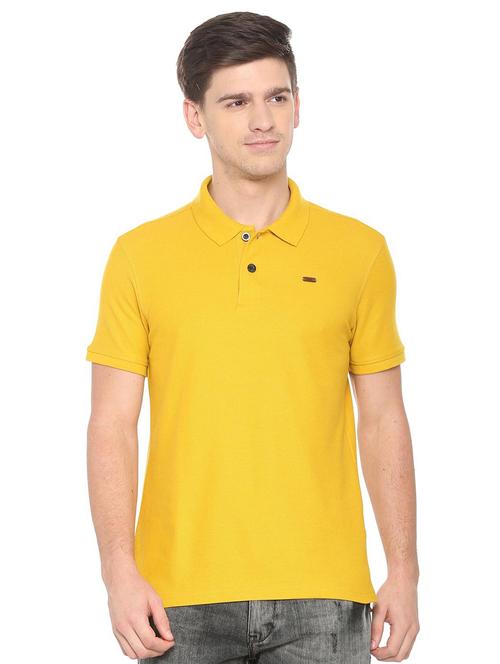 solid yellow polo t-shirt - 15804792 - Very Small Image - 1