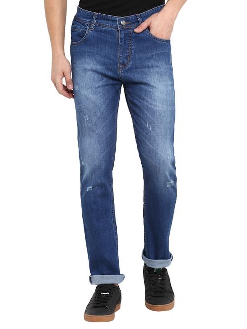 blue cotton ripped jeans - 15804854 - Very Small Image - 1
