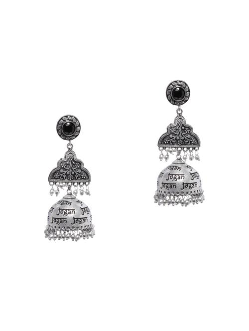 silver metal drop earring - 15804893 - Very Small Image - 1