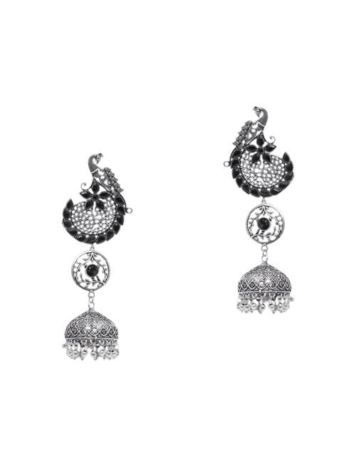 silver metal drop earring - 15804894 - Very Small Image - 1