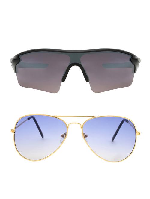 set of 2 wrap around and aviator sunglasses - 15805743 - Very Small Image - 1