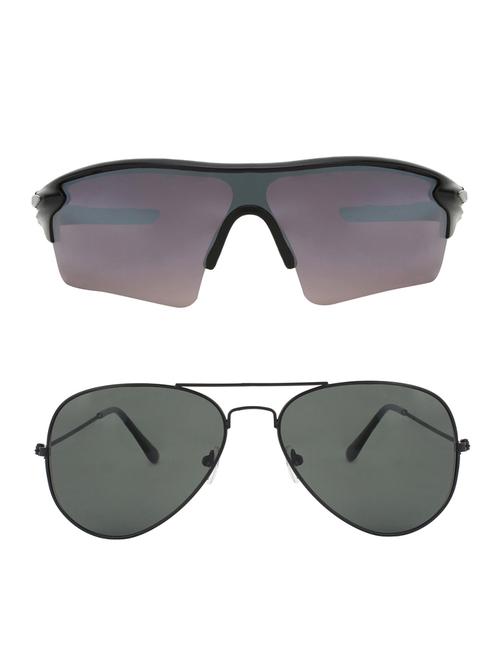 set of 2 wrap around and aviator sunglasses - 15805755 - Very Small Image - 1
