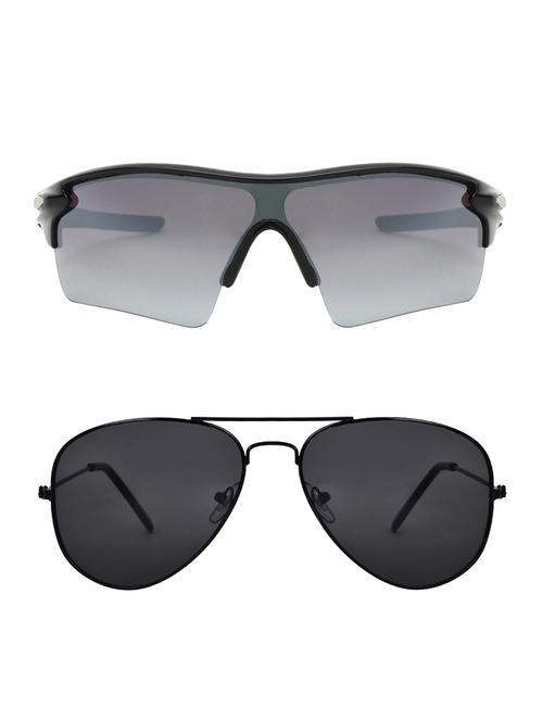 set of 2 wrap around and aviator sunglasses - 15805768 - Very Small Image - 1