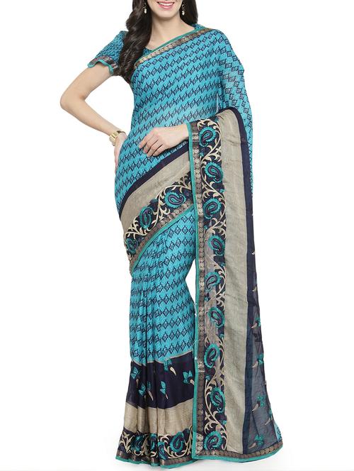 ethnic motif embroidered saree - 15805924 - Very Small Image - 1