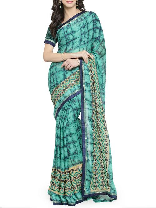 tie n dye printed saree - 15805926 - Very Small Image - 1