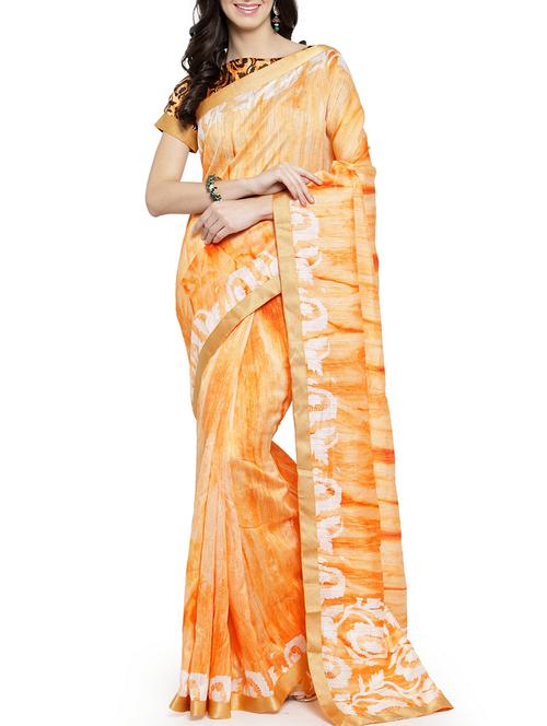 floral printed saree - 15805968 - Very Small Image - 1