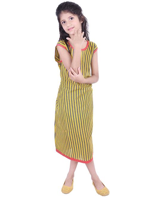 yellow cotton frock - 15806396 - Very Small Image - 1