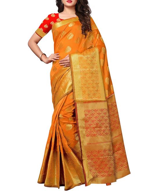 zari jacquard banarasi saree with blouse - 15806475 - Very Small Image - 1
