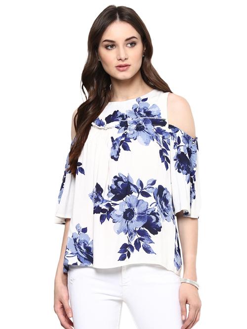 women's straight round neck top - 15807375 - Very Small Image - 1