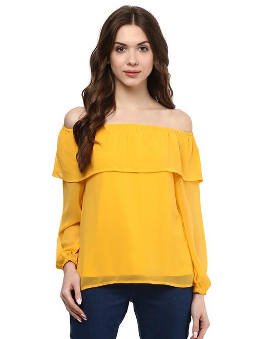 off shoulder layered top - 15807409 - Very Small Image - 1