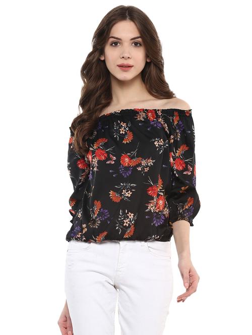 off shoulder floral top - 15807414 - Very Small Image - 1