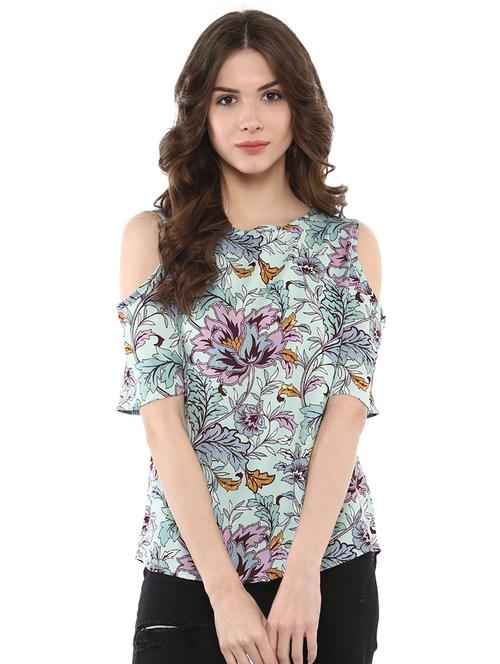 women's straight round neck top - 15807421 - Very Small Image - 1