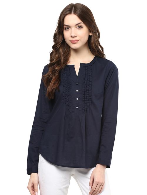 frill detail buttoned top - 15807423 - Very Small Image - 1