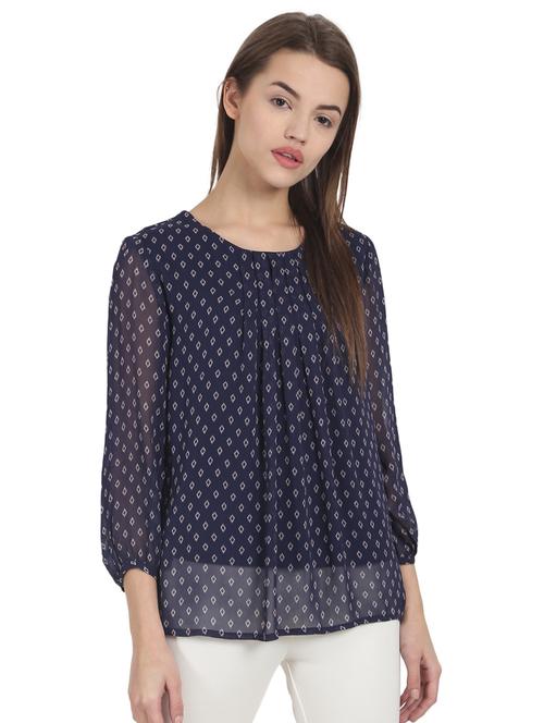 zipper detail pleated top - 15807425 - Very Small Image - 1