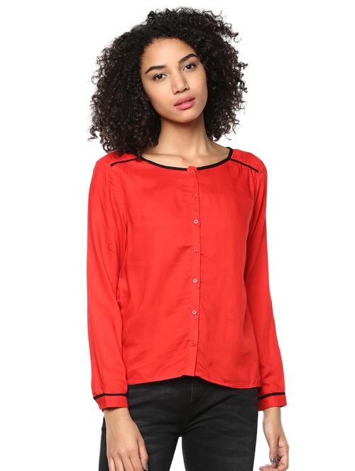 women's straight round neck top - 15807446 - Very Small Image - 1