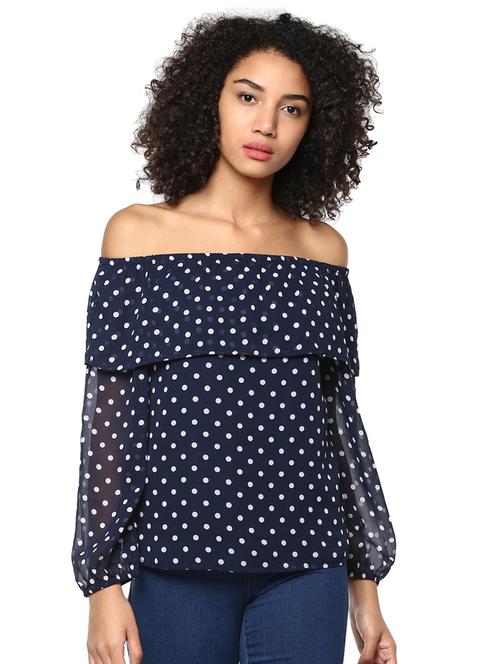 polka dotted layered top - 15807451 - Very Small Image - 1