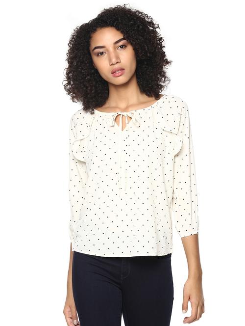 women's straight tie-up neck top - 15807554 - Very Small Image - 1