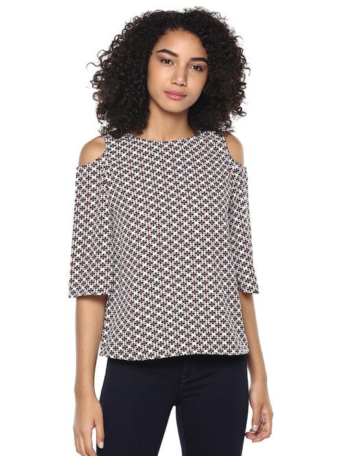 women's straight round neck top - 15807559 - Very Small Image - 1