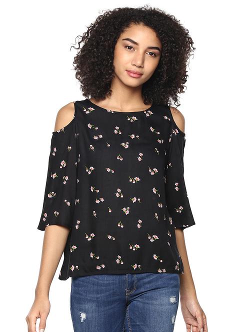 cold shoulder floral top - 15807560 - Very Small Image - 1