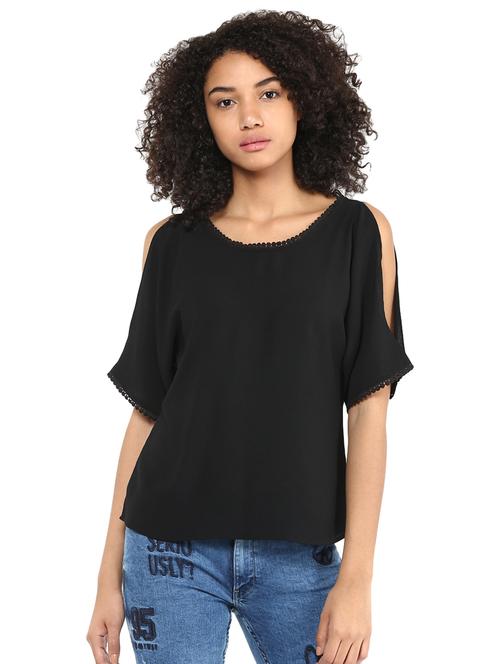 coal black slit sleeved top - 15807573 - Very Small Image - 1