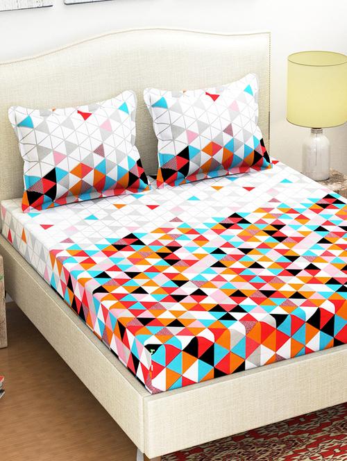 cotton double bedsheet with 2 pillow cover- by azaani - 15807996 - Very Small Image - 1