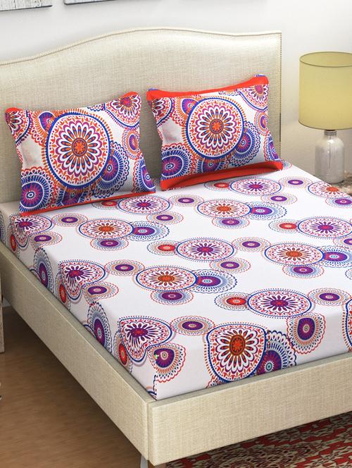 cotton double bedsheet with 2 pillow cover- by azaani - 15807999 - Very Small Image - 1