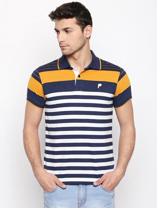 multi colored striped polo t-shirt - 15808474 - Very Small Image - 1