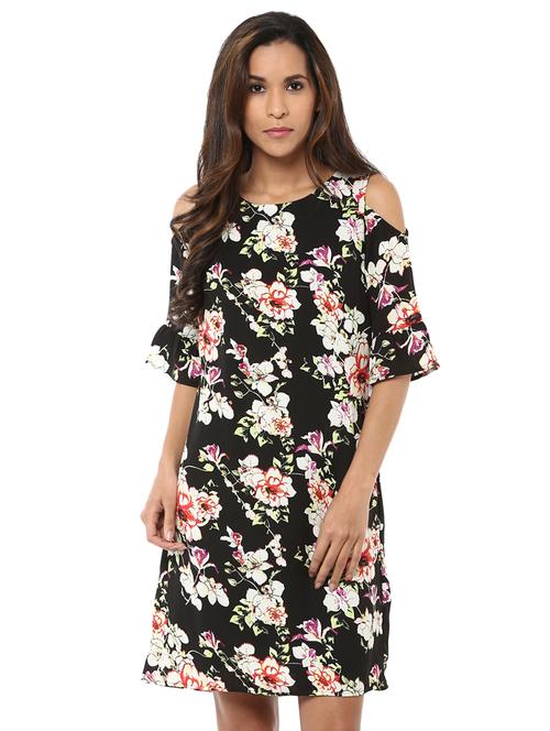 cold shoulder a-line dress - 15808591 - Very Small Image - 1