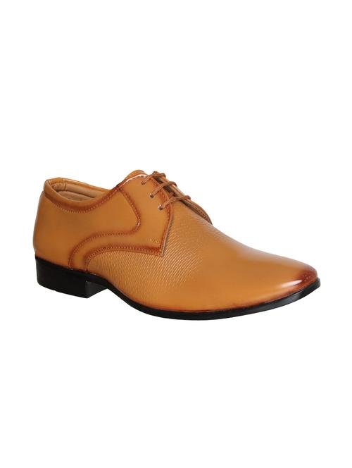tan leather lace-up derbys - 15809113 - Very Small Image - 1