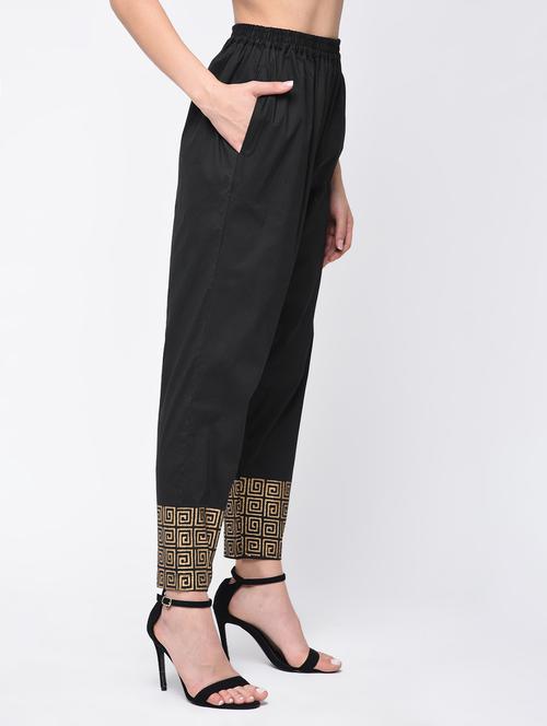 foil printed straight pant - 15809144 - Very Small Image - 1
