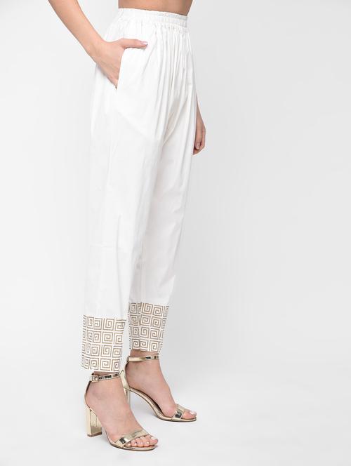 foil printed straight pant - 15809151 - Very Small Image - 1