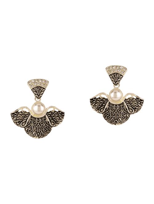 silver metal drop earring - 15810153 - Very Small Image - 1