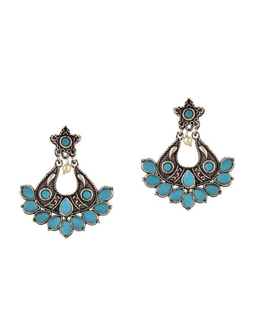 yellow metal drop earring - 15810162 - Very Small Image - 1