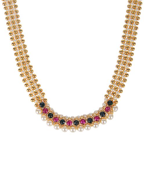 gold metal choker necklace - 15810307 - Very Small Image - 1