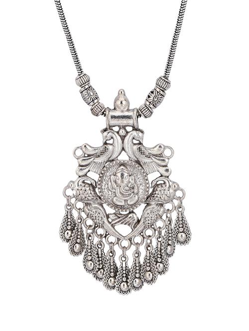 silver metal chain necklace - 15810323 - Very Small Image - 1