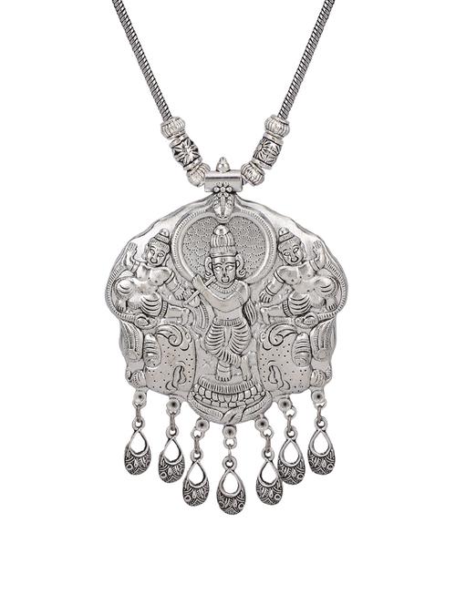 silver metal chain necklace - 15810324 - Very Small Image - 1