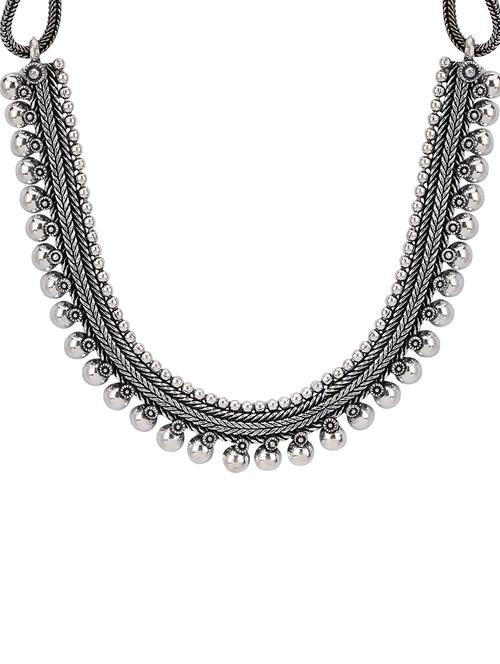 silver metal choker necklace - 15810326 - Very Small Image - 1